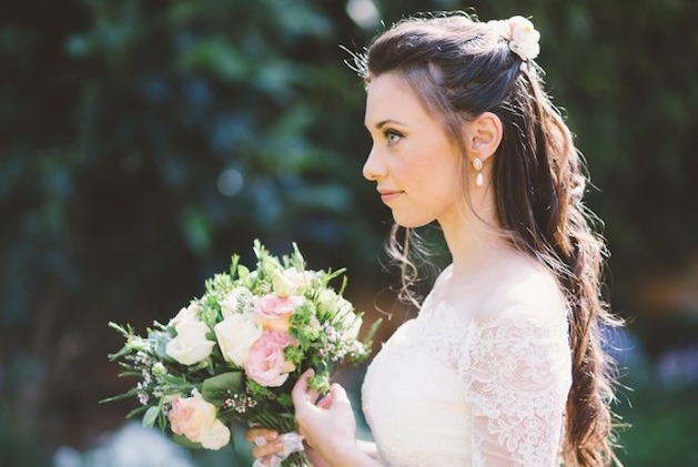 10 Lovely Half Up Half Down Wedding Hairstyles  Make Me Bridal