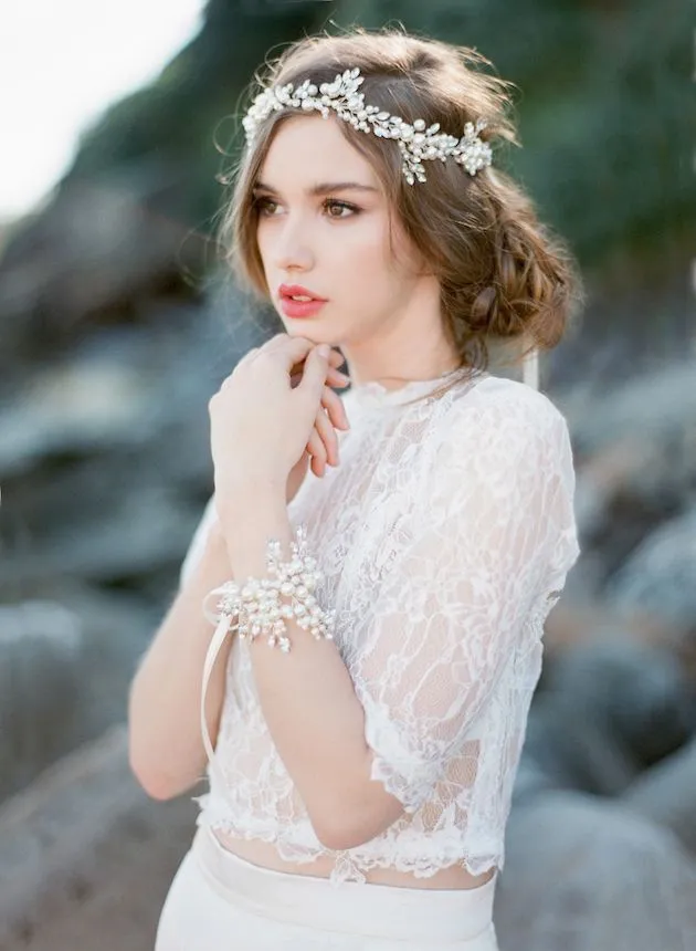 59 Gorgeous Wedding Hairstyles in 2022 : Elegant Low Updo + Hair Accessories