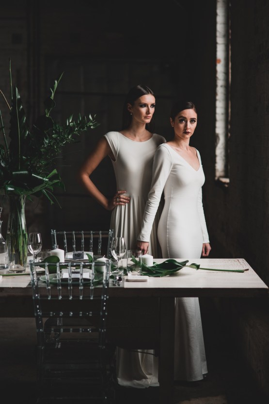 Moody & Modern Warehouse Wedding Inspiration by Jonathan Kuhn Photography 1