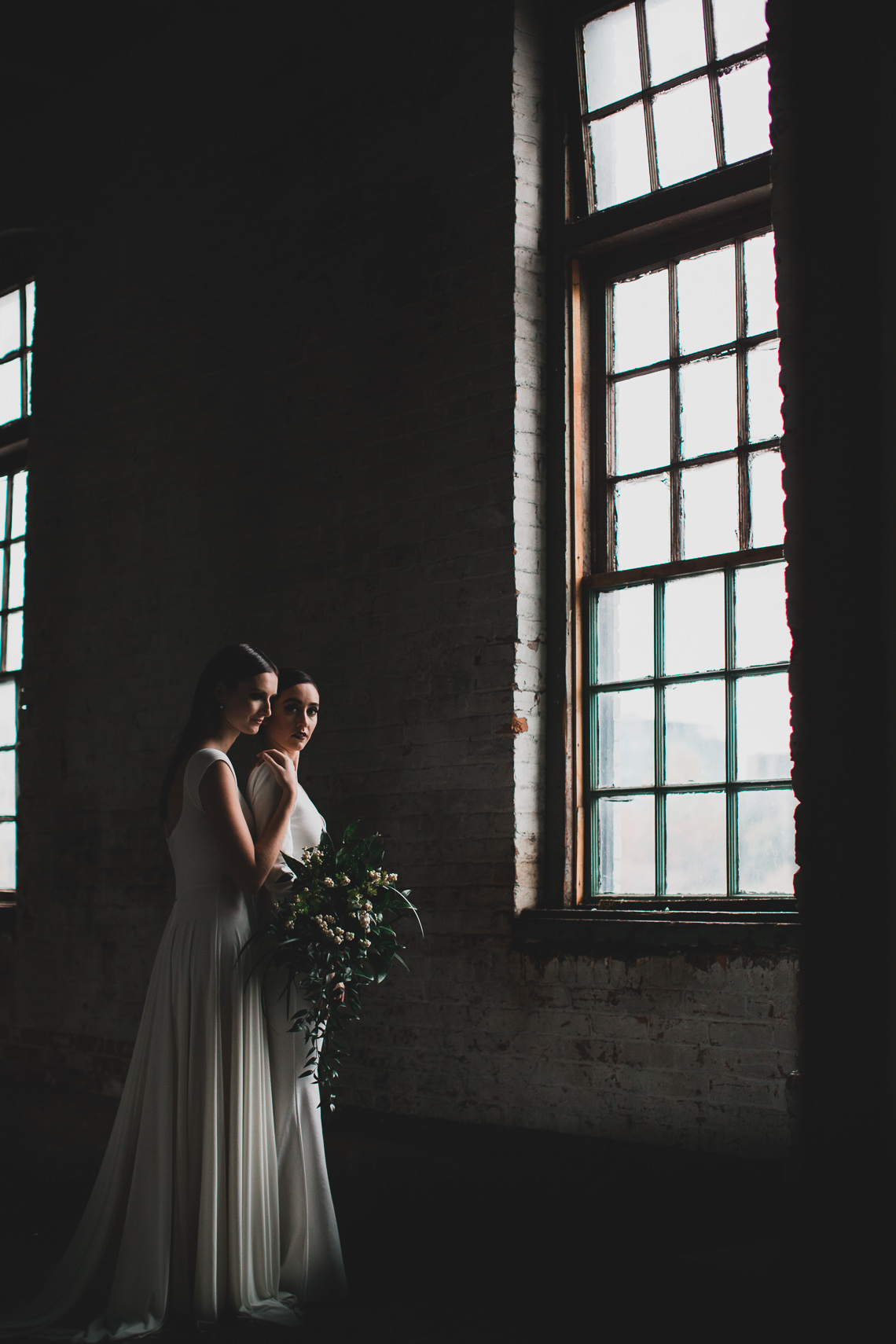 Moody & Modern Warehouse Wedding Inspiration by Jonathan Kuhn Photography 34