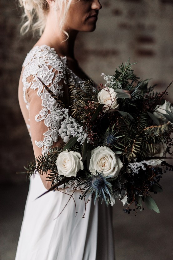 Moody Winter Wedding Inspiration by Kelcy Leigh Photography 23