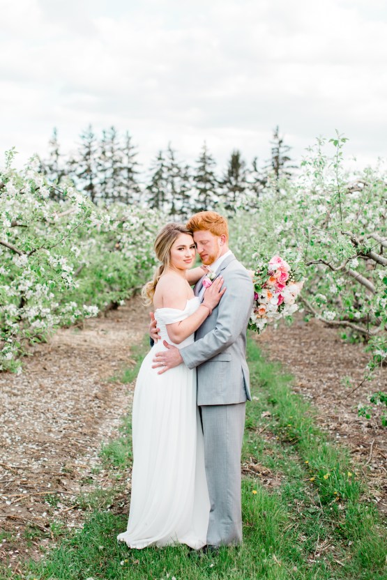 Bright and Colorful Apple Blossom Orchard Wedding Inspiration | Shanell Photography & Mitten Weddings and Events 31