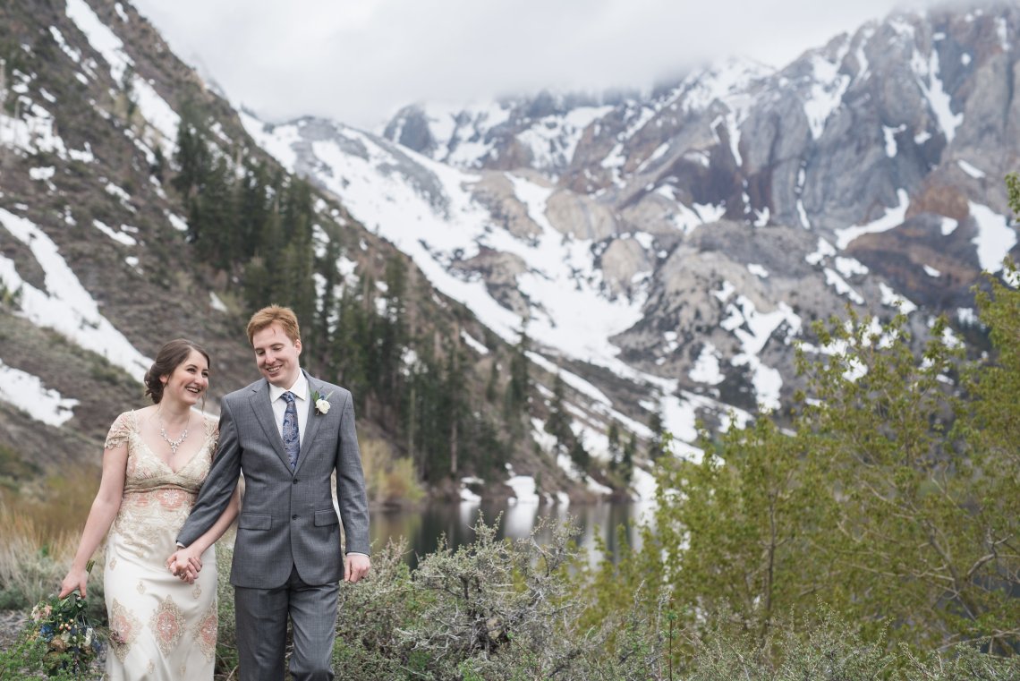 Snowy Mountain Wedding With A Pink & White Vintage Inspired Gown | Victoria Johansson 12