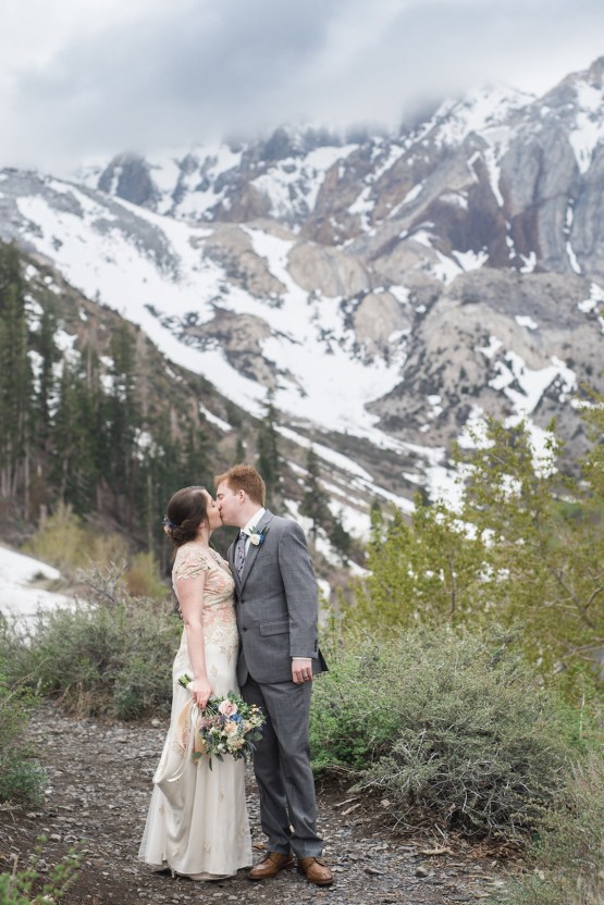 Snowy Mountain Wedding With A Pink & White Vintage Inspired Gown | Victoria Johansson 40