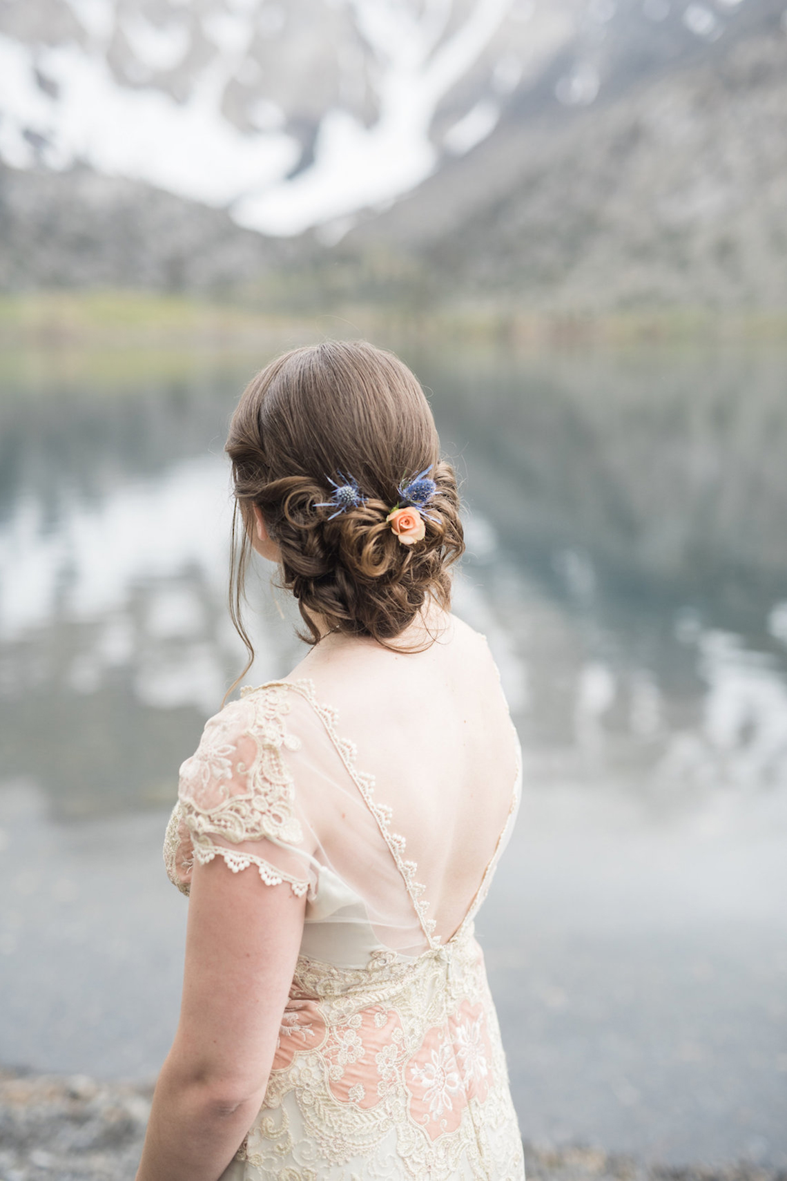 Snowy Mountain Wedding With A Pink & White Vintage Inspired Gown | Victoria Johansson 44