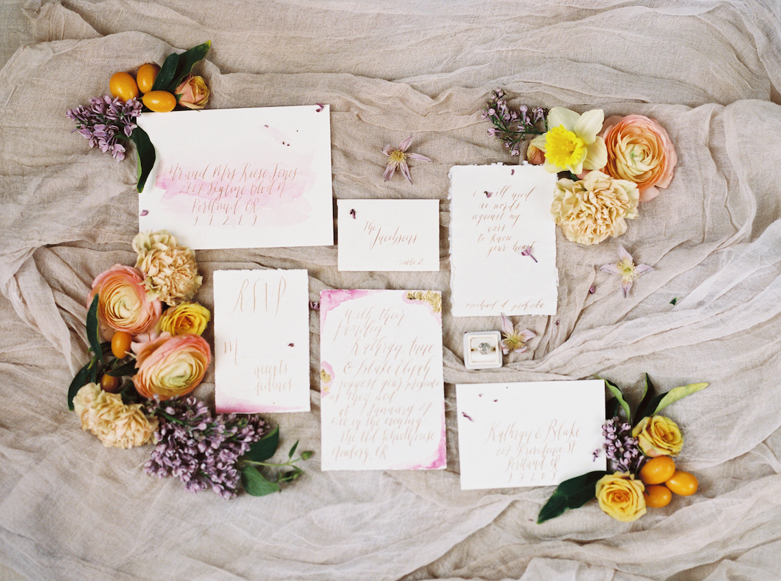 Bright & Colorful Wedding Inspiration With An Incredible Floral Dress | Rosencrown Photography 2