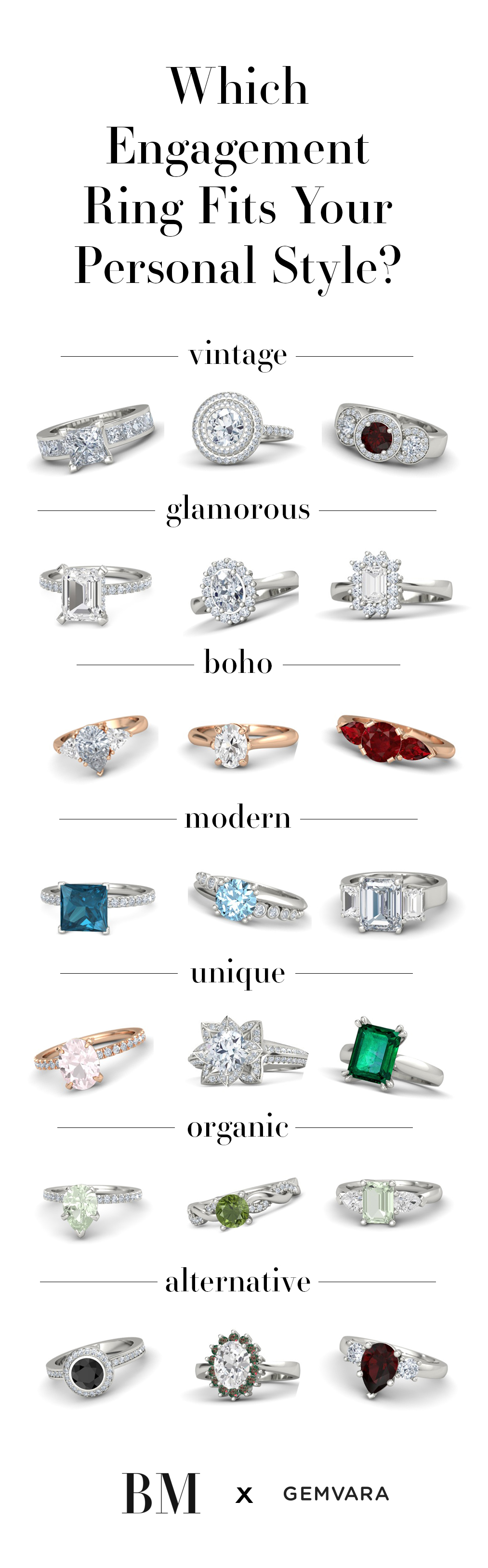 Can we guess which engagement ring fits your personal style?