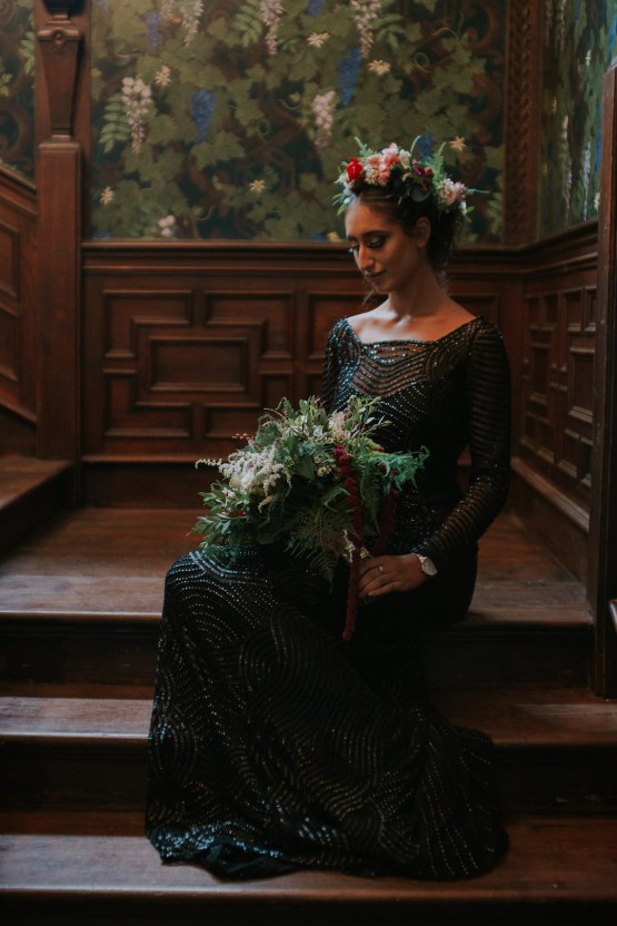 Luxurious Red & Green Wedding Inspiration Featuring A Glam Black Gown | Jamie Sia Photography 36