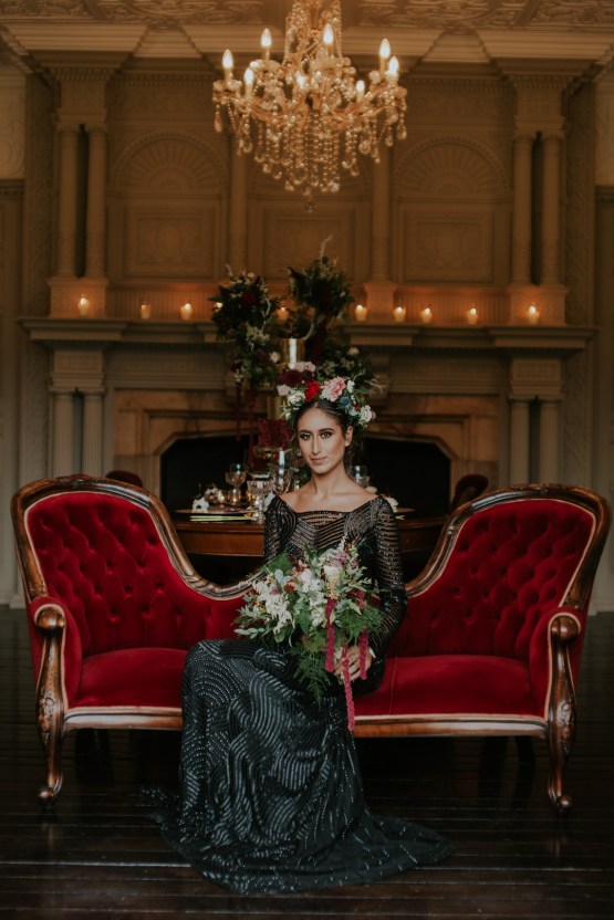Luxurious Red & Green Wedding Inspiration Featuring A Glam Black Gown | Jamie Sia Photography 40