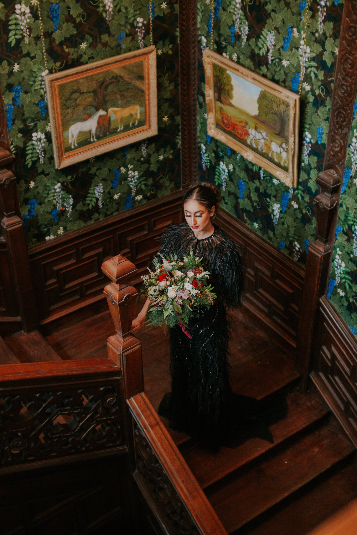 Luxurious Red & Green Wedding Inspiration Featuring A Glam Black Gown | Jamie Sia Photography 44