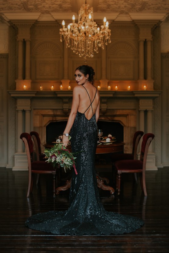 Luxurious Red & Green Wedding Inspiration Featuring A Glam Black Gown | Jamie Sia Photography 51