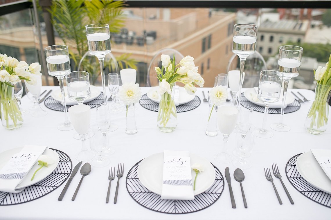 Classy Modern Rooftop Wedding Inspiration | Anna + Mateo Photography 61