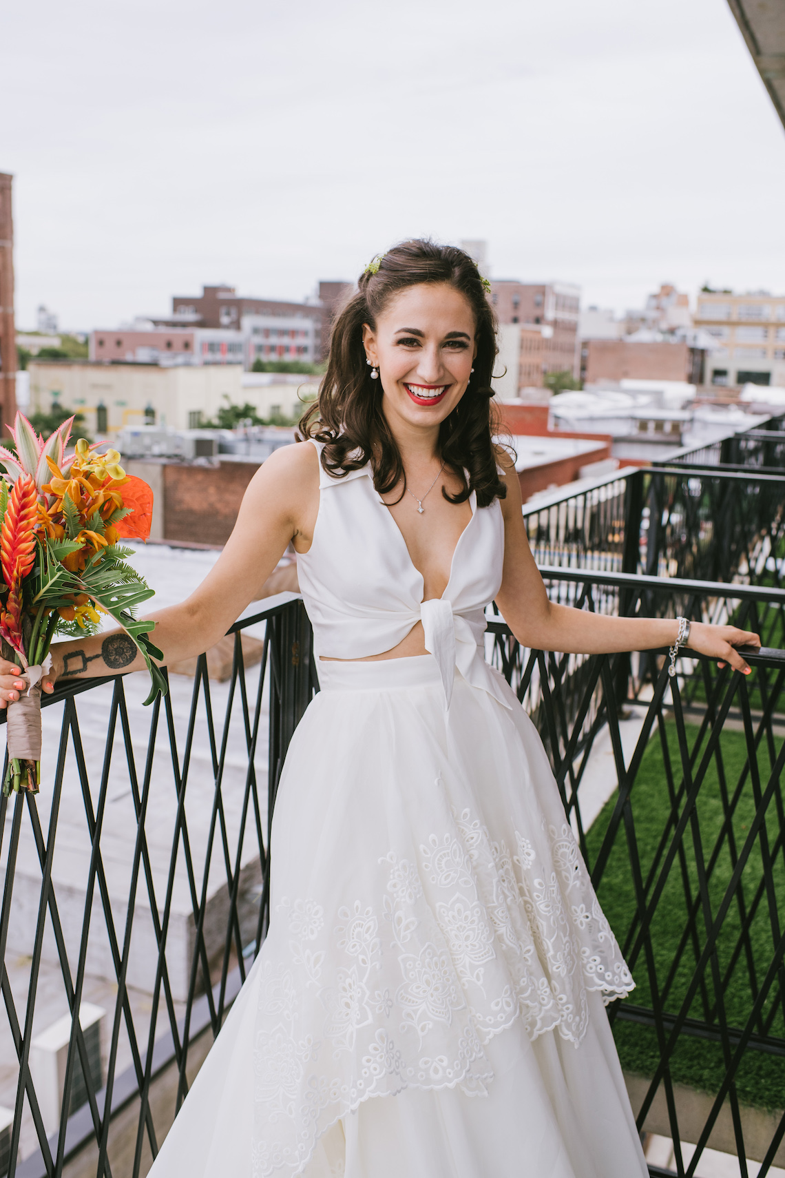 A Designer Bride’s Hip Brooklyn Wedding With Tropical Vibes | KM Photo 26