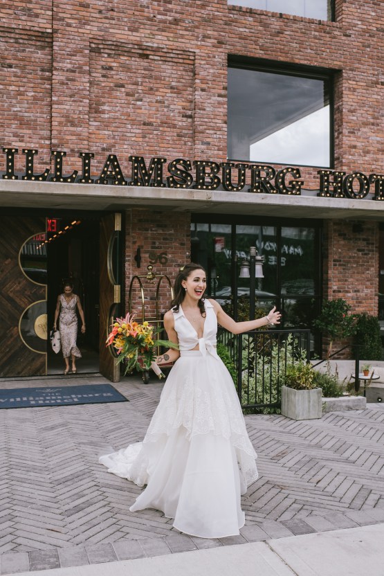 A Designer Bride’s Hip Brooklyn Wedding With Tropical Vibes | KM Photo 33