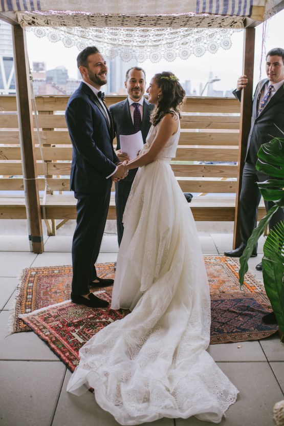 A Designer Bride’s Hip Brooklyn Wedding With Tropical Vibes | KM Photo 41