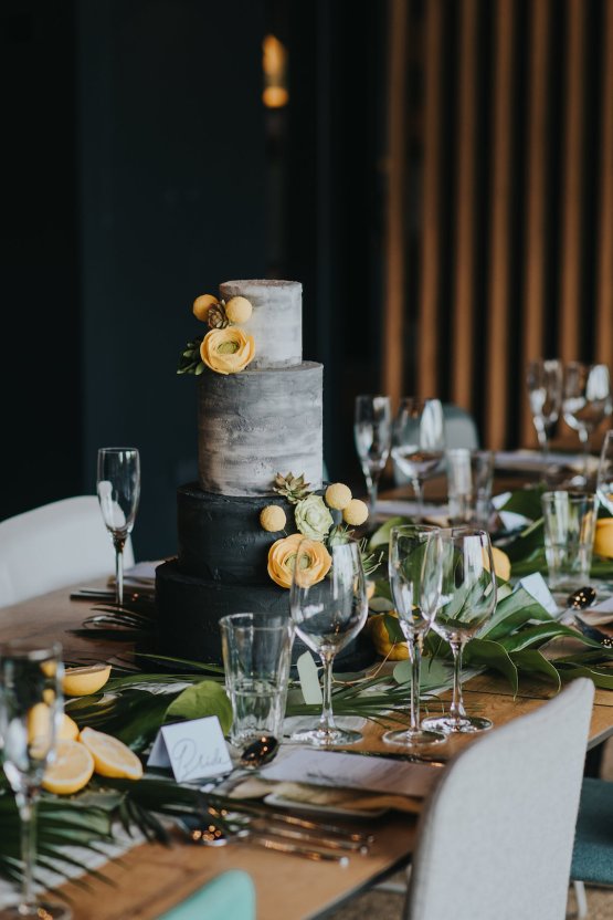 Modern Industrial London Wedding Inspiration With Succulents | Remain in the Light Photography 20