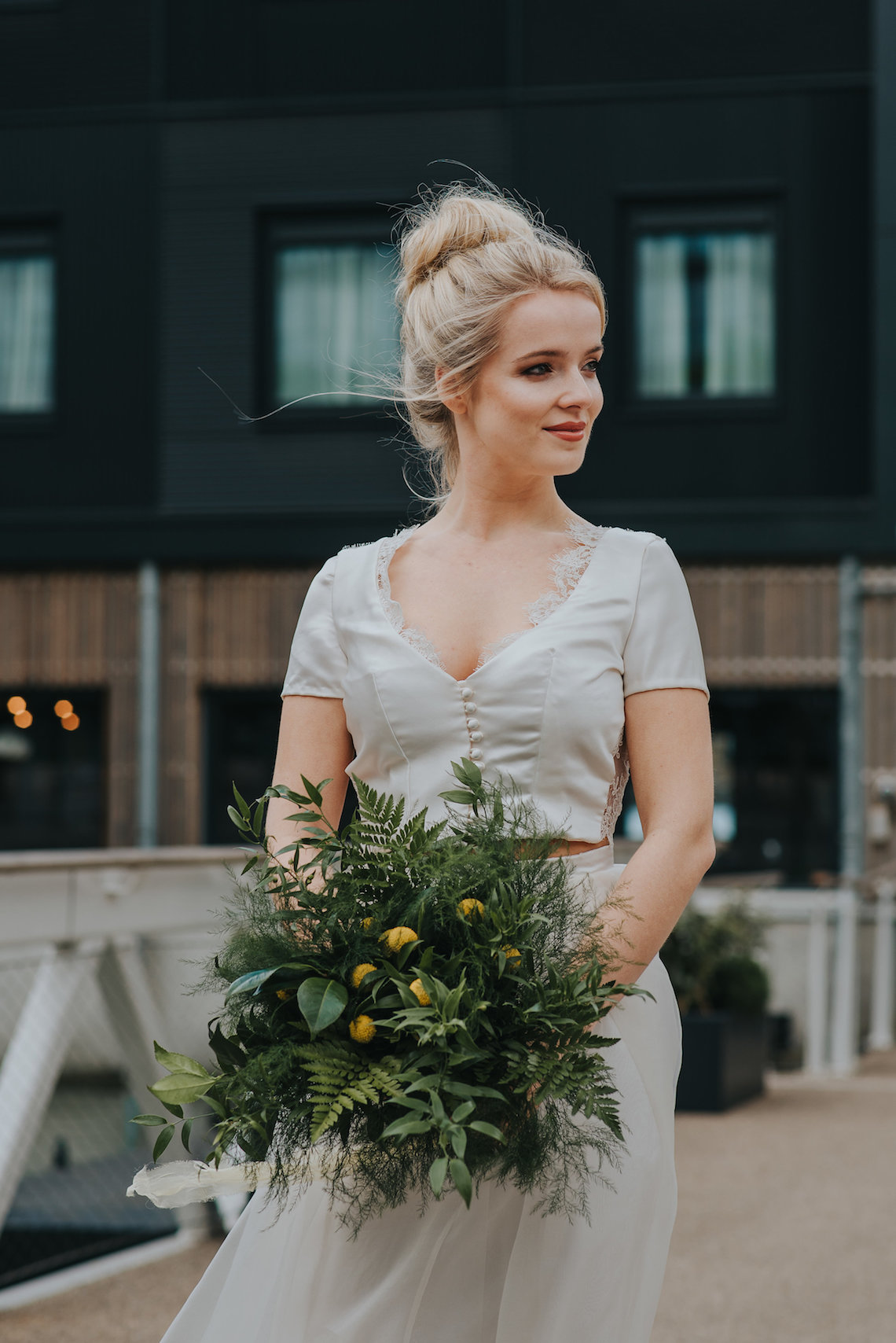 Modern Industrial London Wedding Inspiration With Succulents | Remain in the Light Photography 21