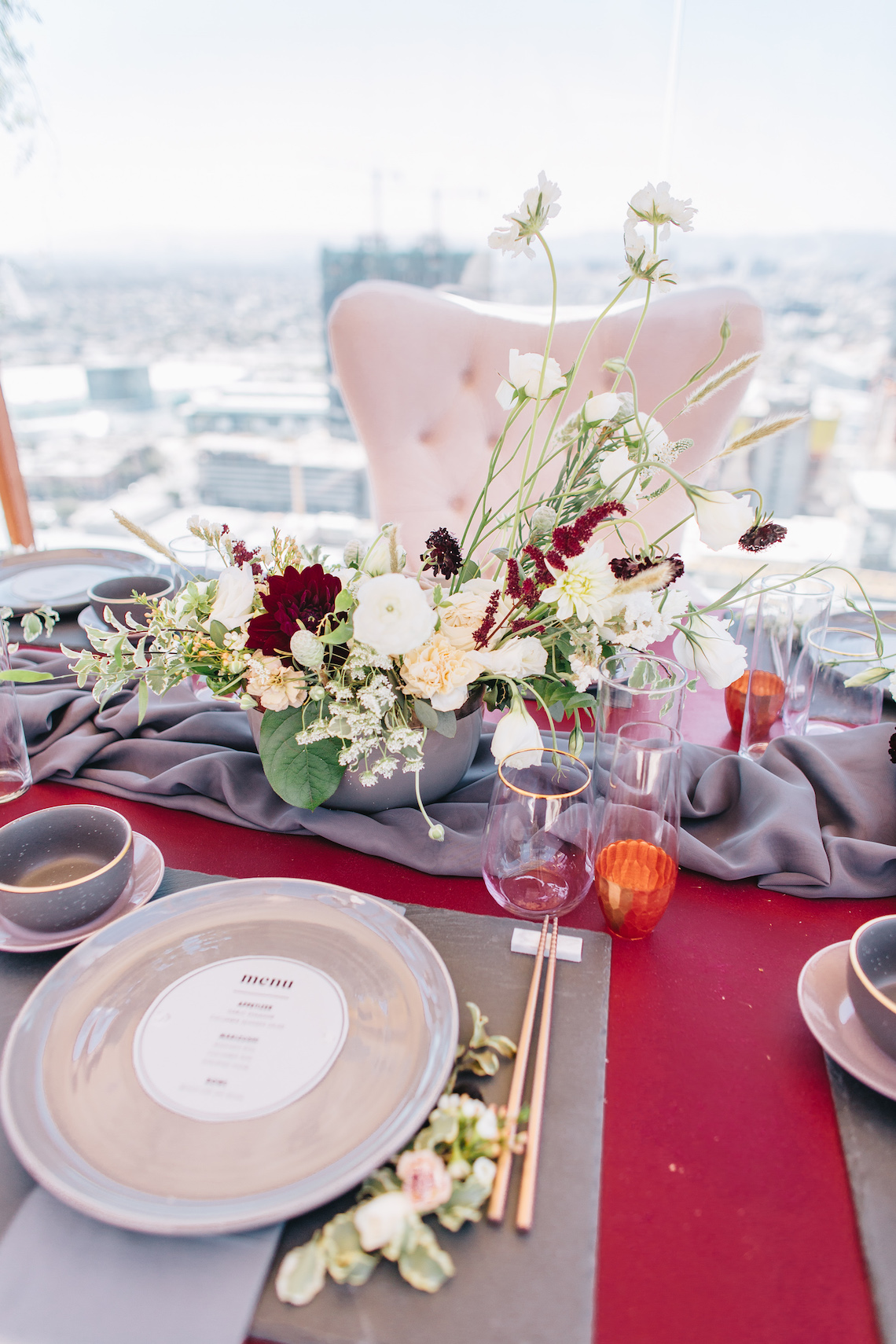 Modern Japanese Inspired Rooftop Wedding Inspiration (With Sushi & Uni, Yum!) | CCL Events | Christine Farah Photography 18