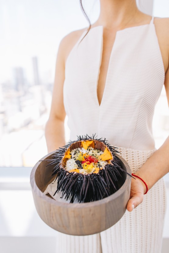 Modern Japanese Inspired Rooftop Wedding Inspiration (With Sushi & Uni, Yum!) | CCL Events | Christine Farah Photography 27