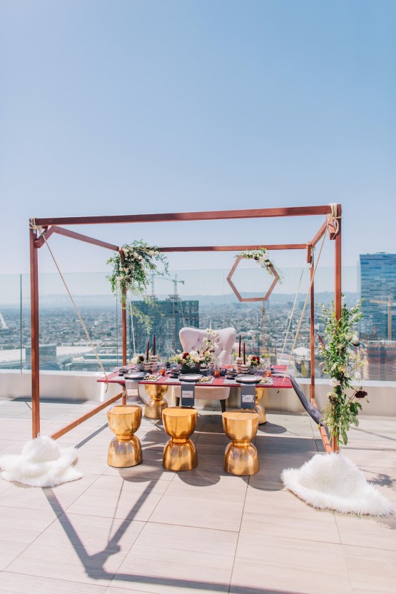 Modern Japanese Inspired Rooftop Wedding Inspiration (With Sushi & Uni, Yum!) | CCL Events | Christine Farah Photography 36