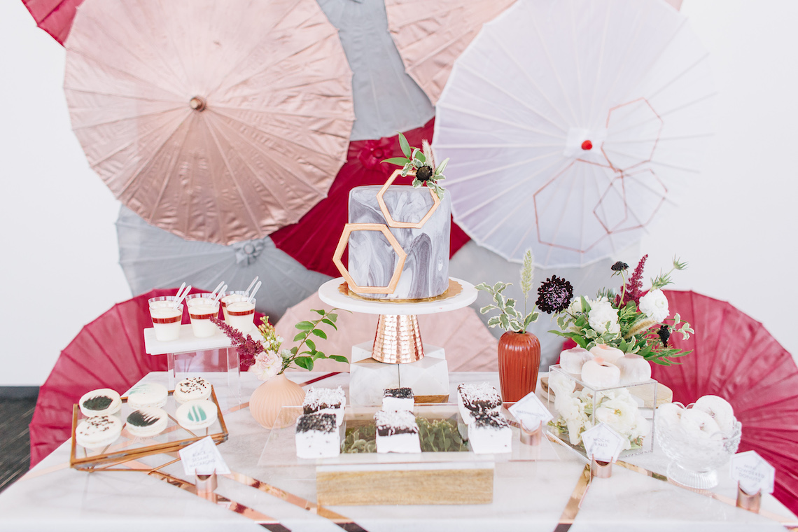 Modern Japanese Inspired Rooftop Wedding Inspiration (With Sushi & Uni, Yum!) | CCL Events | Christine Farah Photography 48