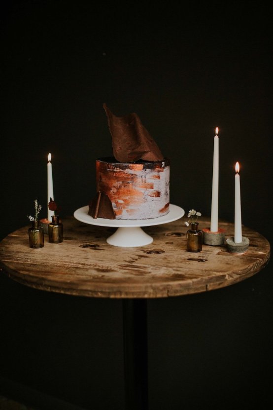 Industrial Cool Meats Winery Warmth; Candlelit Wedding Ideas | The Gifford Collective | Genesis Geiger 2