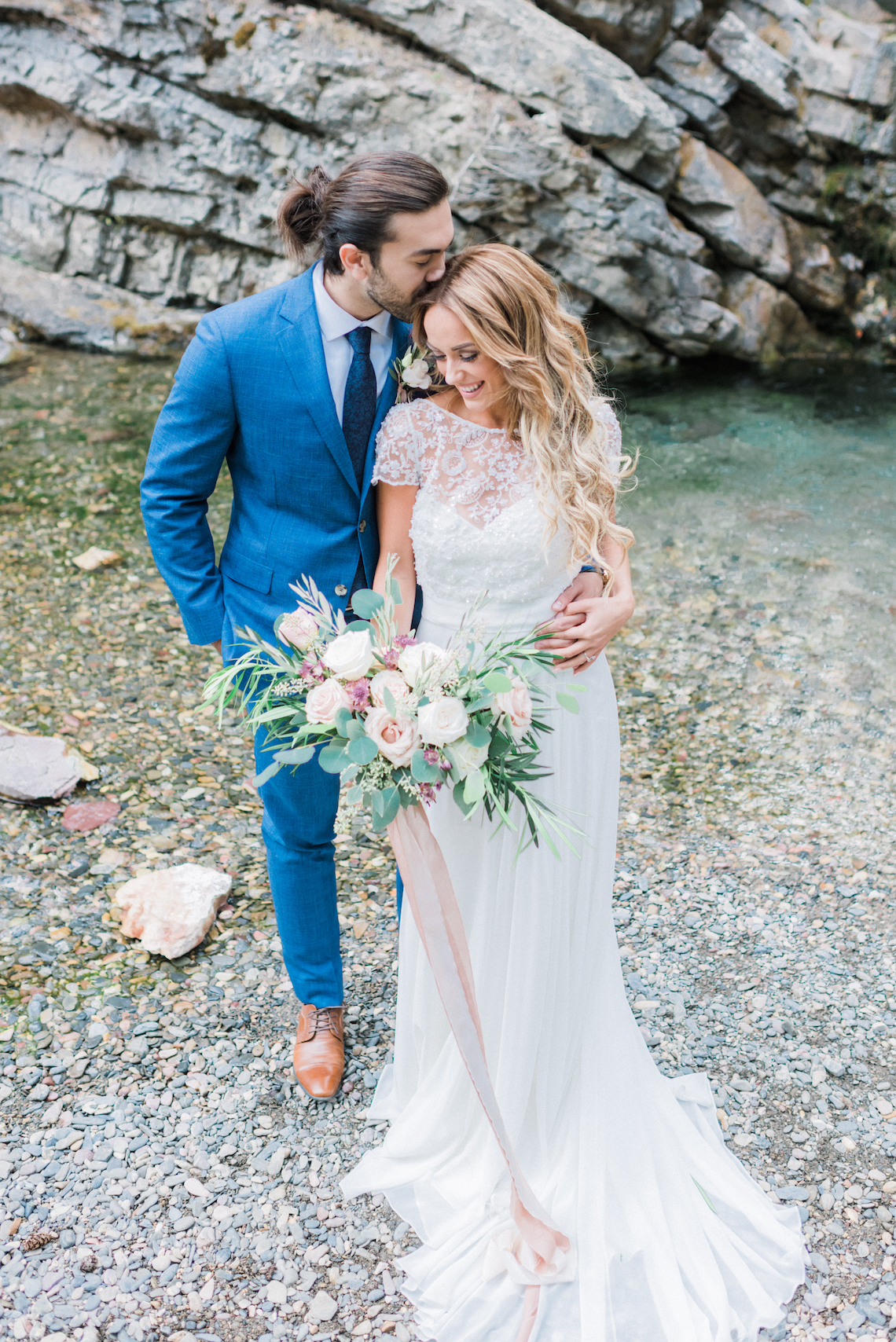 Waterfalls & Watercolors; Dreamy Blue Wedding Ideas | Minted Photography 2