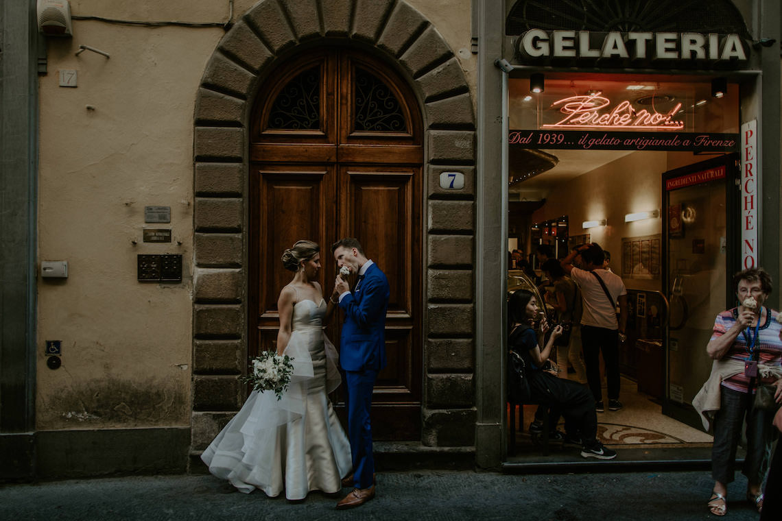 Gelato Wedding Photos in Florence Italy
