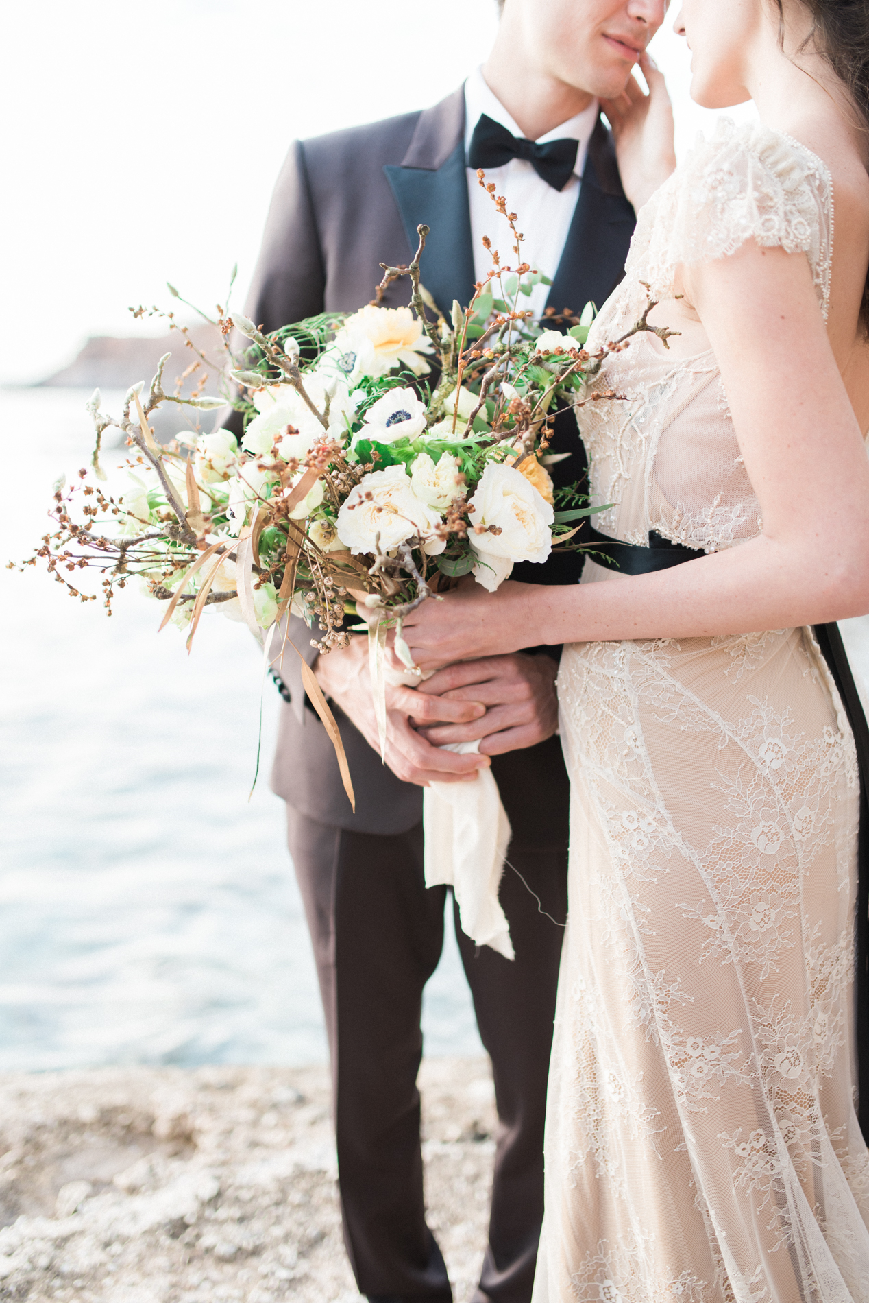Earthy Organic Seaside Wedding Inspiration (& A Nude Wedding Dress) | George Liopetas 15