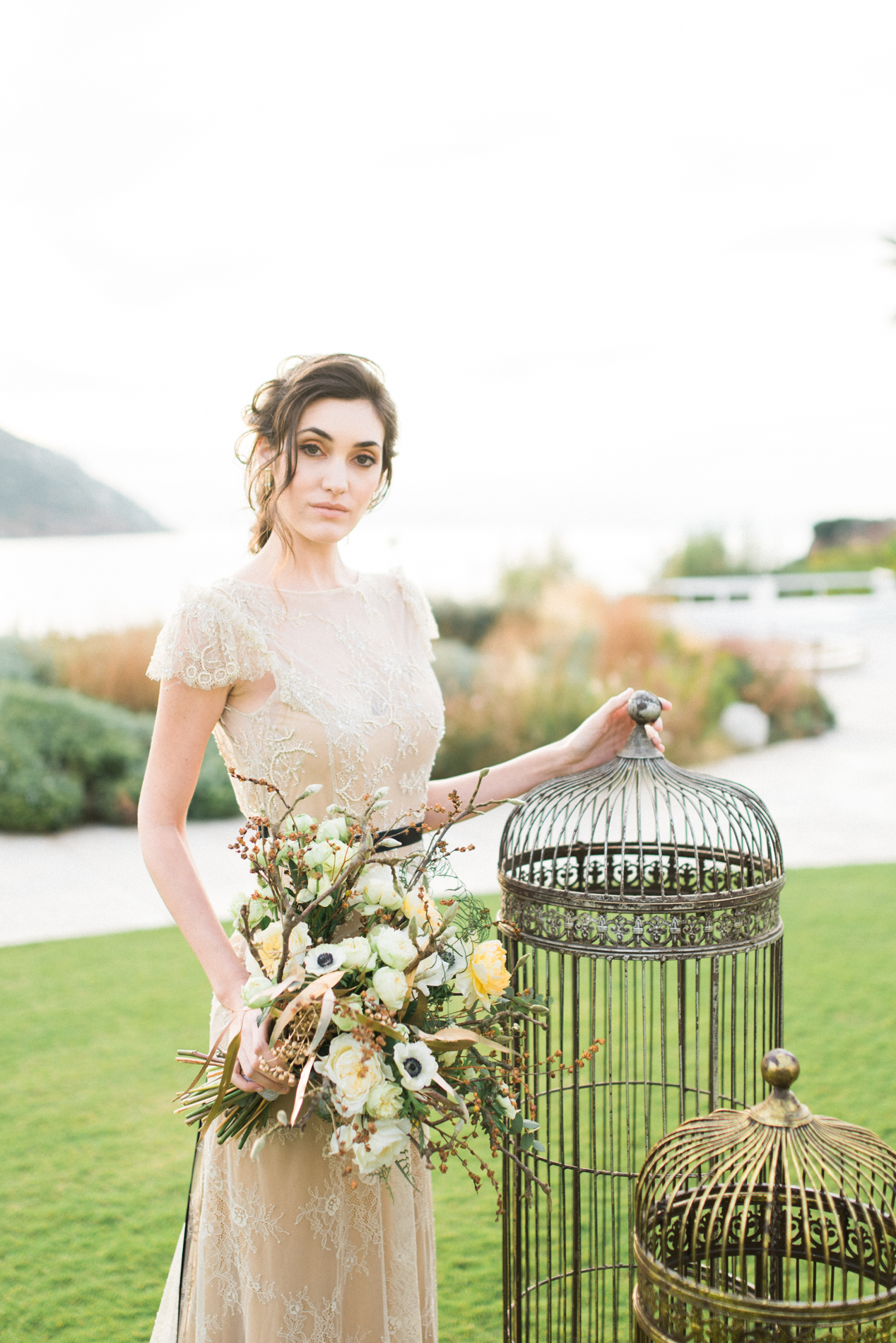 Earthy Organic Seaside Wedding Inspiration (& A Nude Wedding Dress) | George Liopetas 26
