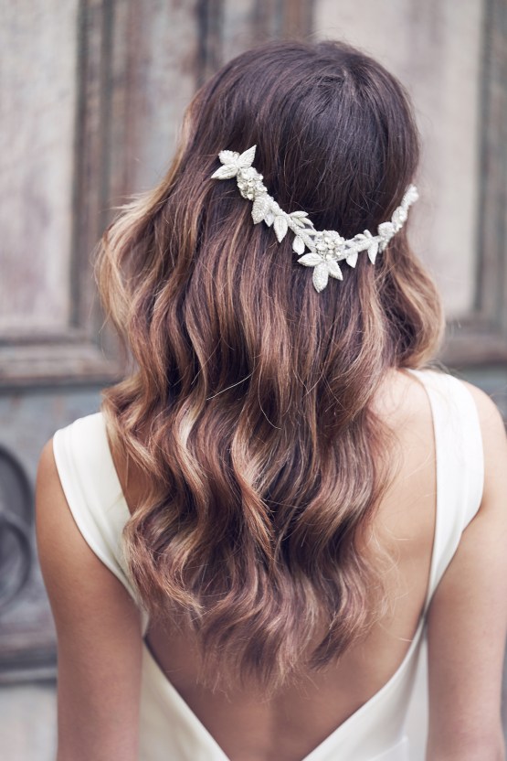 The Romantic & Sparkling Anna Campbell Wanderlust Wedding Dress Collection | Olive Headpiece
