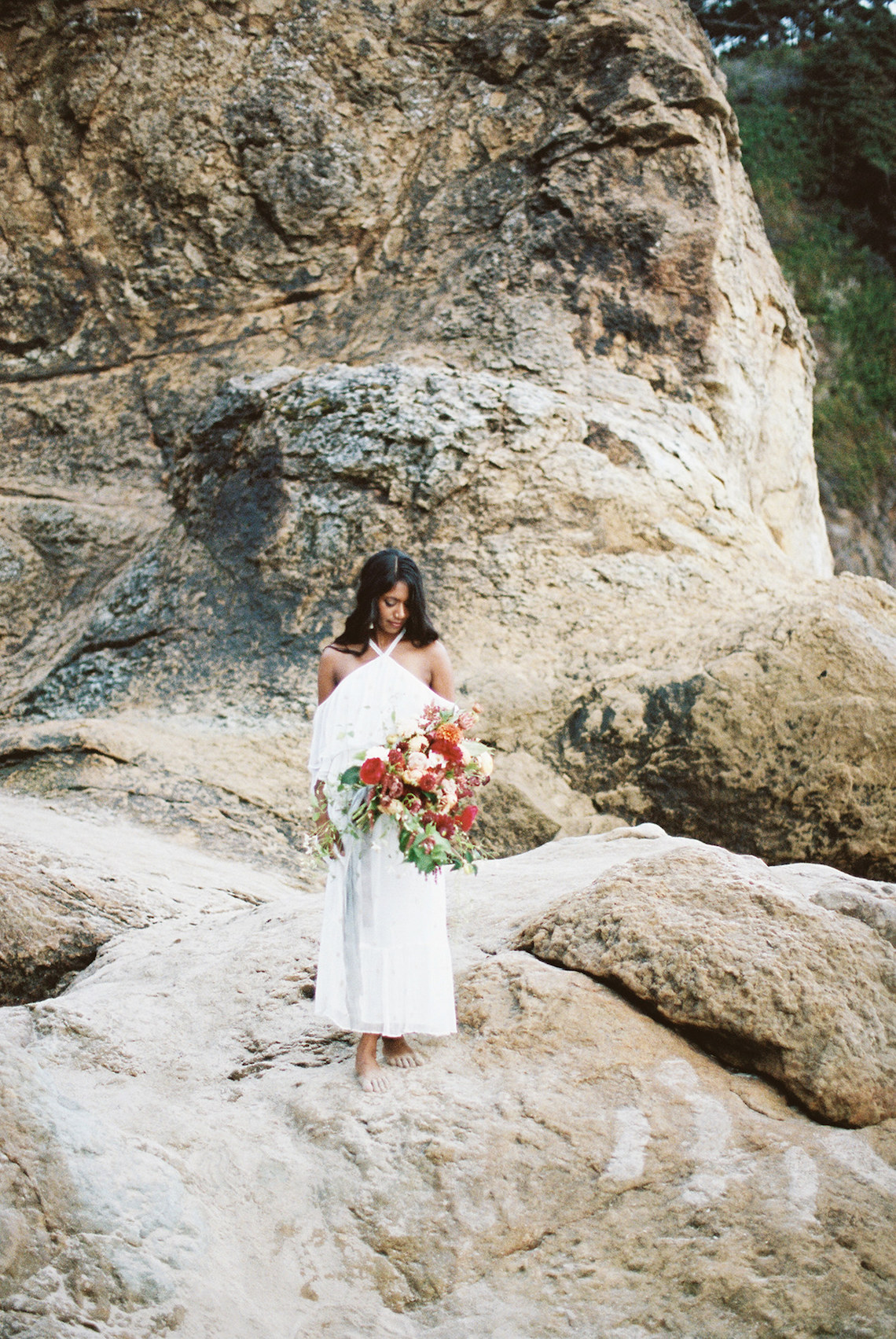 Artistic Burgundy & Fig Beach Wedding Inspiration | Rosencrown Photography 10
