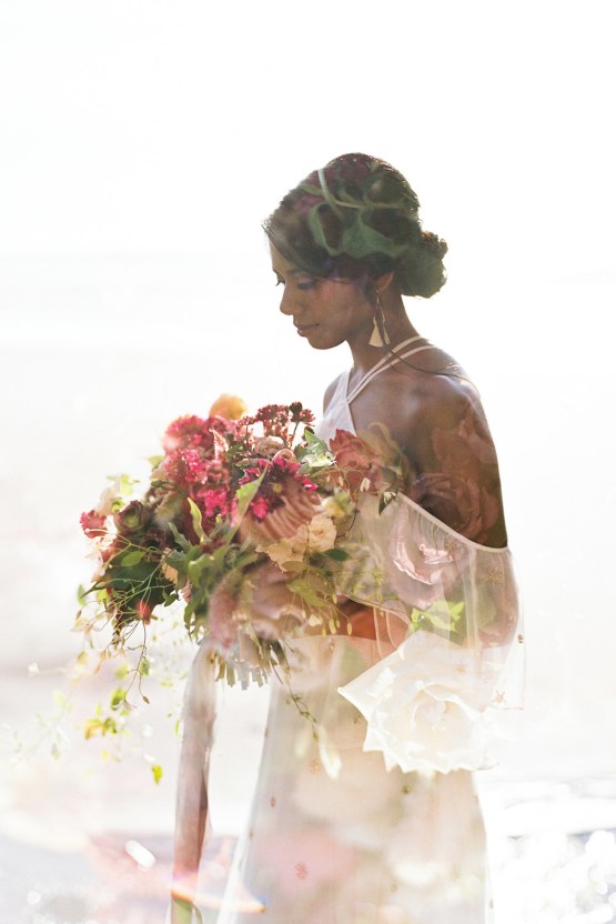 Artistic Burgundy & Fig Beach Wedding Inspiration | Rosencrown Photography 24