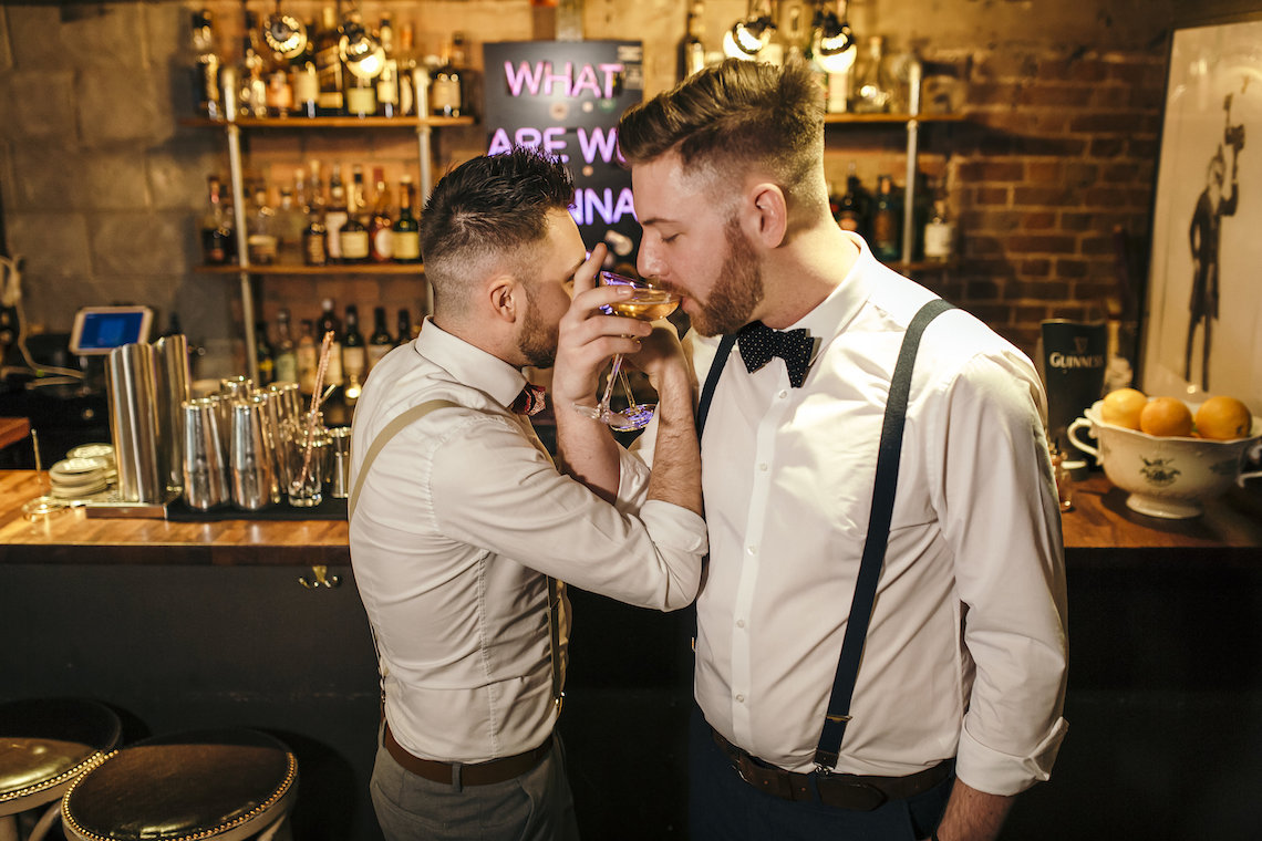 Industrial Copper Cocktail Bar Groom Inspiration | Joasis Photography | ByChenai 18