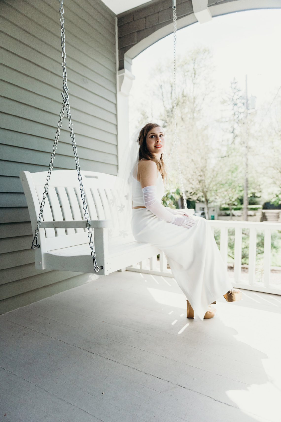 All-White Portland Photo Studio Wedding – Davis Hilton 13