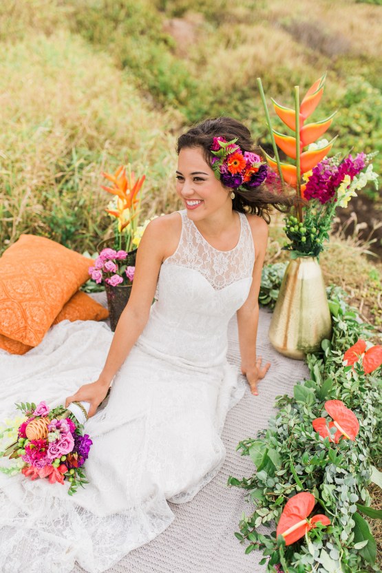 Colorful Hawaiian Boho Wedding Inspiration – Chelsea Stratso Photography 24