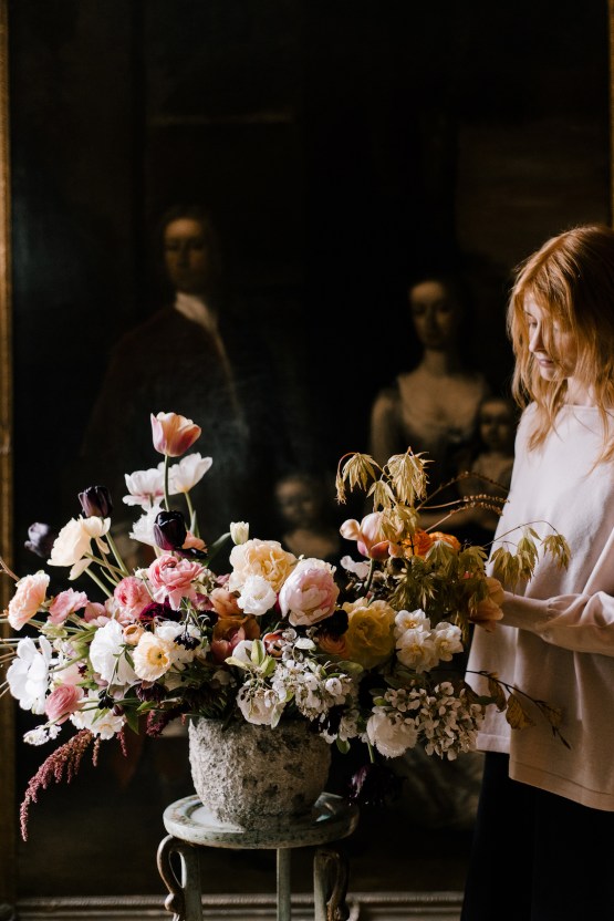 Dramatic Bridesmaid Inspiration With Fall Florals and A Black Jumpsuit – Georgina Harrison Photography 24