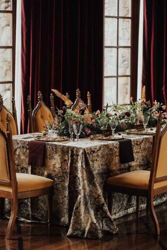 Luxe Mansion Wedding Inspiration Featuring Masculine Florals and Deep Tones – Alex Tenser – Swoon Soiree 17
