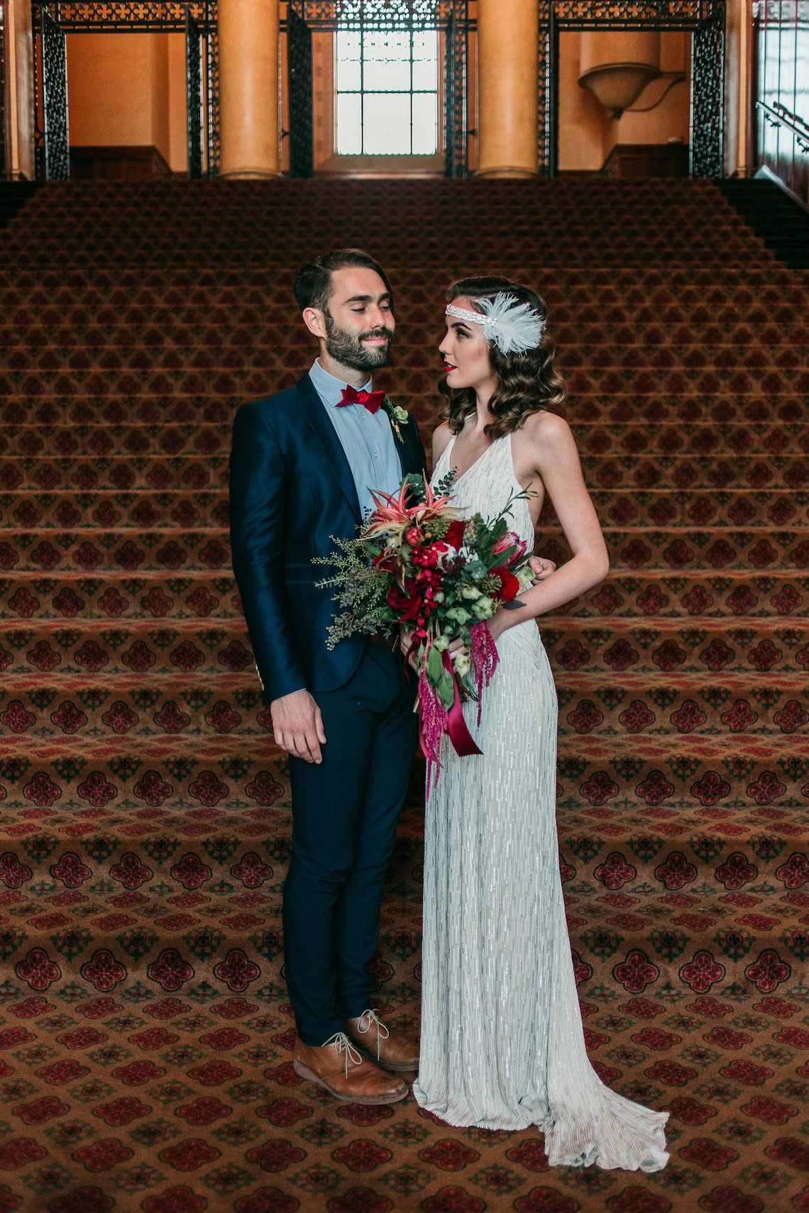 The Great Gatsby Art Deco Wedding Inspiration With Tropical Florals – Holly Castillo Photography 35