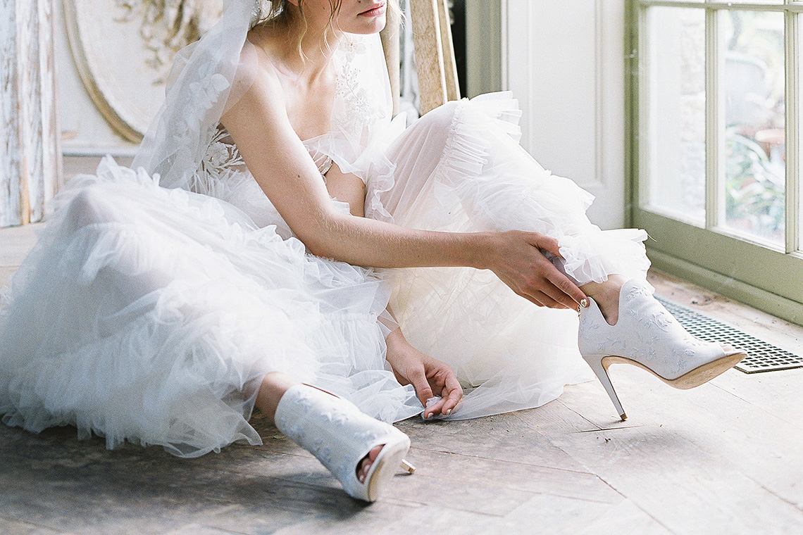 bridal leather shoes