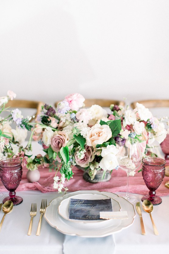 Pretty Mauve & Lilac Wedding Inspiration (With A Pink Leather Bridal Jacket!)