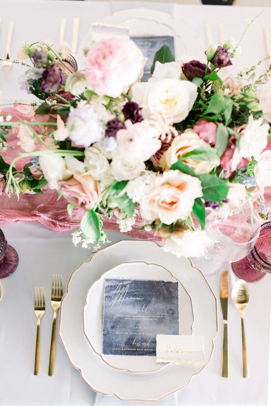 Pretty Mauve & Lilac Wedding Inspiration (With A Pink Leather Bridal Jacket!)