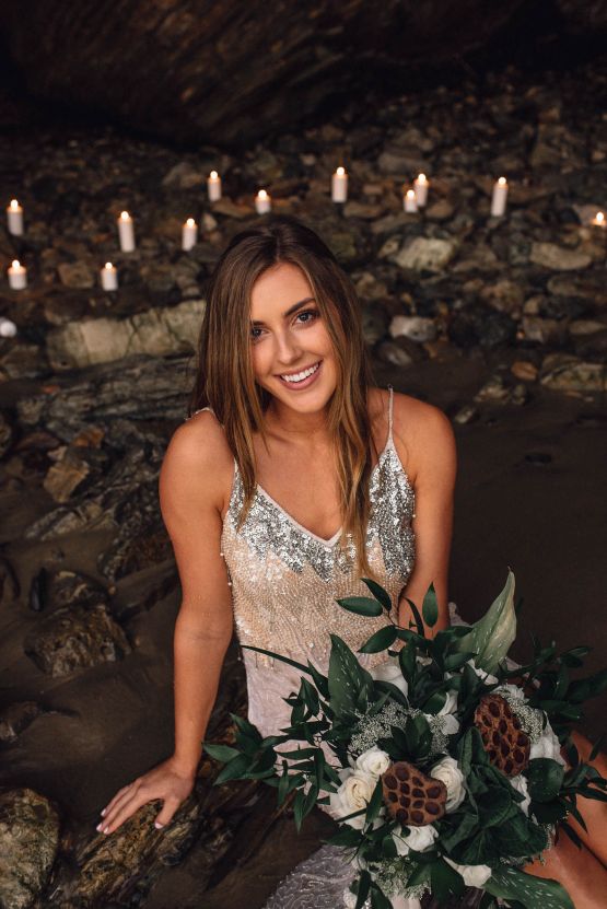 Romantic Same Sex Beach Elopement Inspiration in Earth Tones – Kalon Weddings Photography – Chloe Nicole Weddings 39