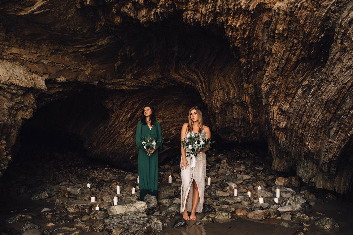 Romantic Same Sex Beach Elopement Inspiration in Earth Tones – Kalon Weddings Photography – Chloe Nicole Weddings 5