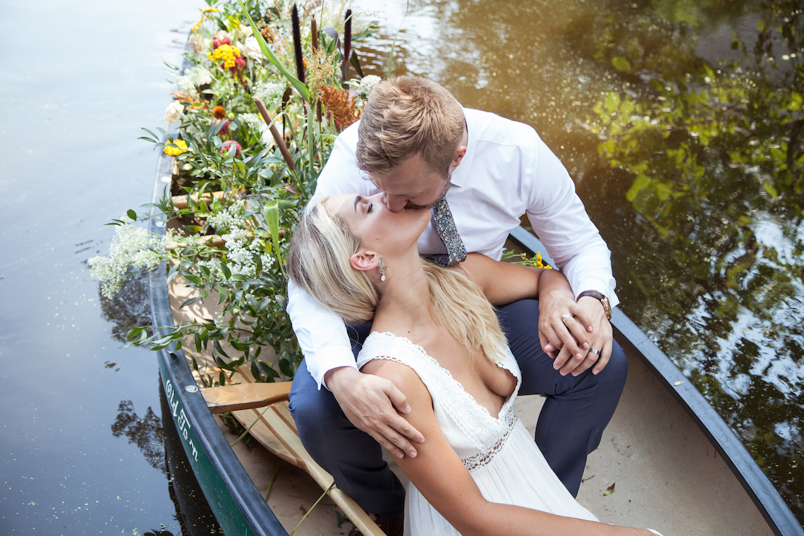 Wildflower Elopement In The Middle Of A Lake – White Poppy Weddings 1