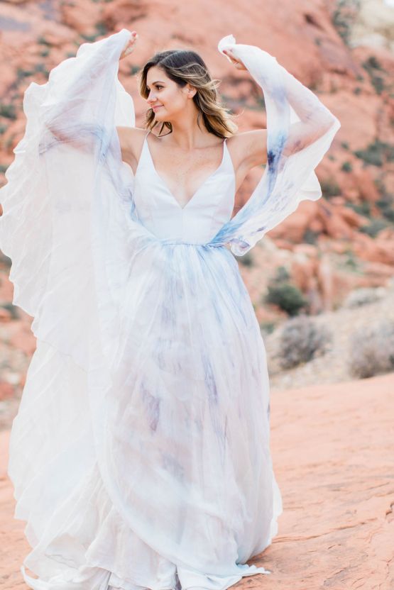 Red Rock Desert Romance With A Whimsical Blue Leanne Marshall Wedding Dress – Elizabeth M Photography 29