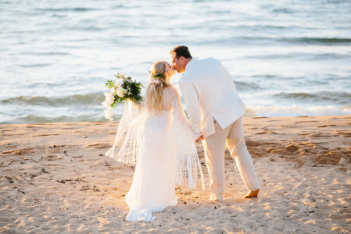 Relaxed Hawaiian Beach Wedding With Our Dream Rue De Seine Boho Wedding Dress – Absolutely Loved Photography 1