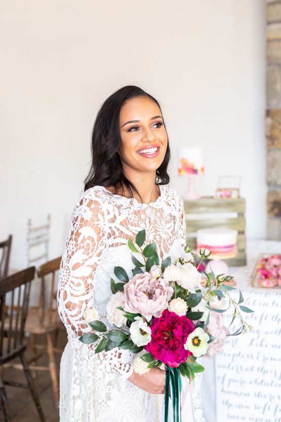 Vibrant Blossom Barn Wedding Inspiration With Creative Dessert Ideas – Deluxe Blooms – Natasha Cadman Photography 18