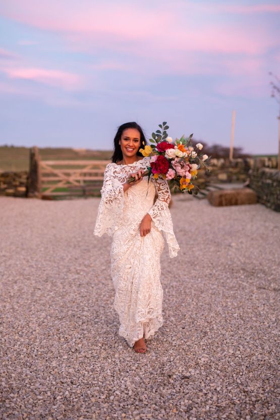 Vibrant Blossom Barn Wedding Inspiration With Creative Dessert Ideas – Deluxe Blooms – Natasha Cadman Photography 38