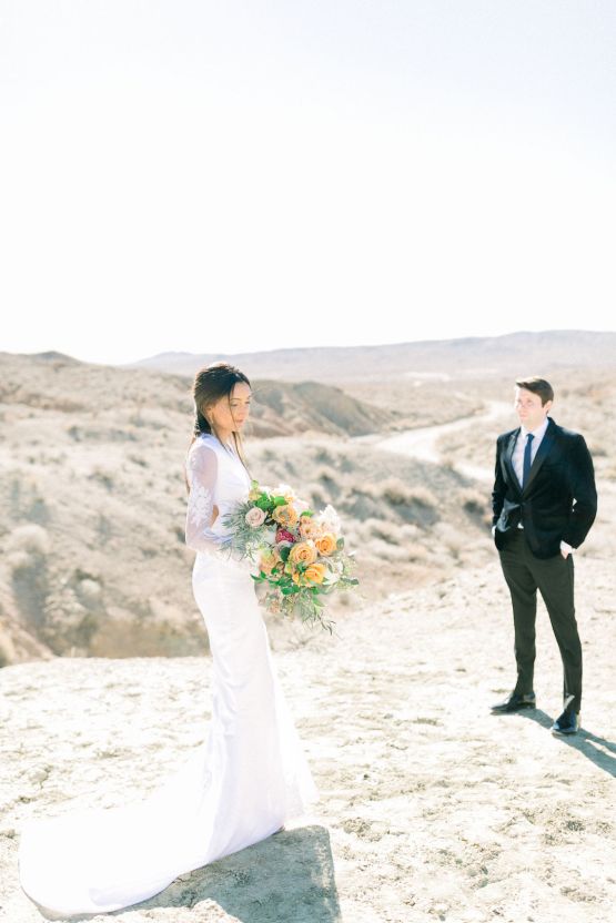 Rainbow Basin Desert Wedding Inspiration with Moon Stationery – Victoria Masai Photography 4